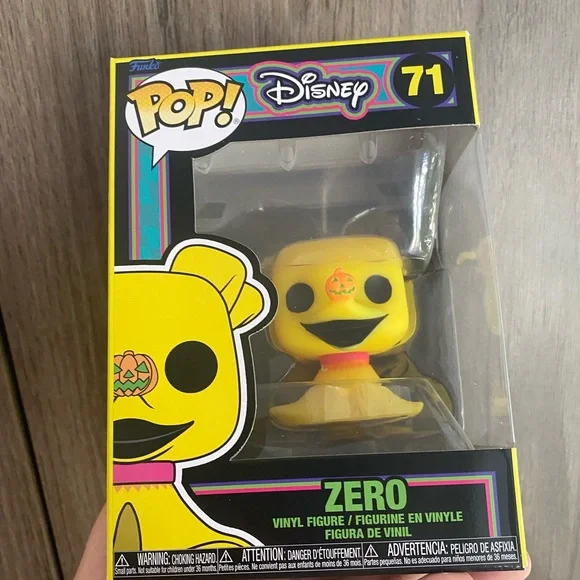 Funko Pop Disney #71 Zero Nightmare Before Christmas Blacklight - Picture 1 of 6